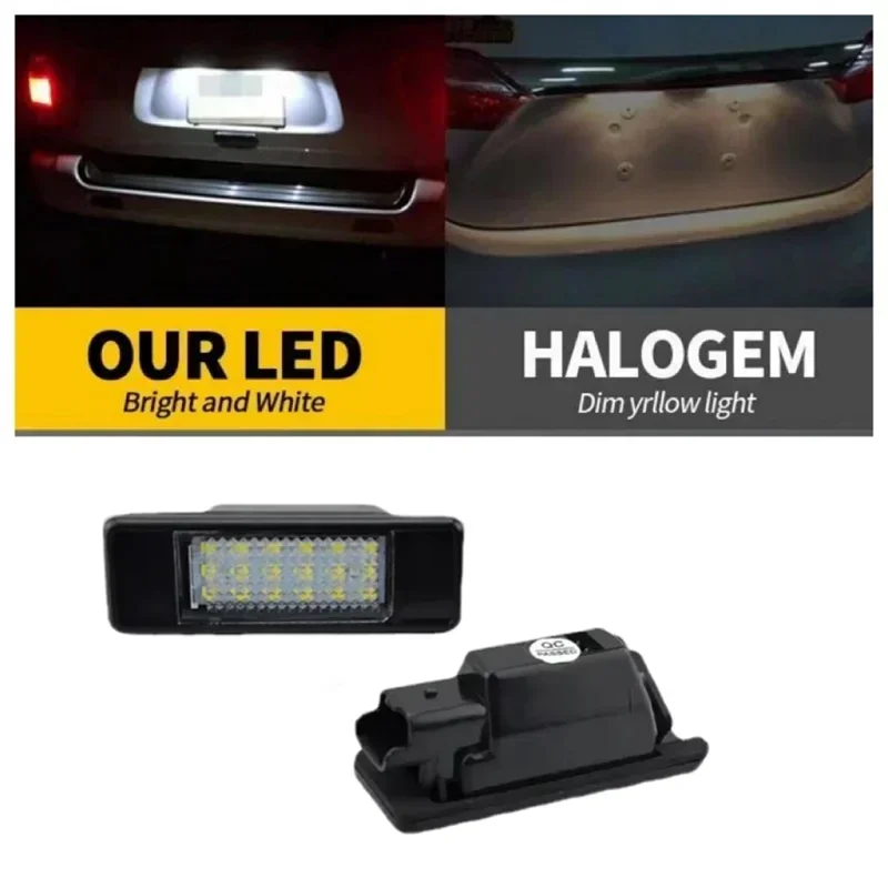 Фото 2 шт. для Citroen C2 C3 C5 C6 C8 и Peugeot 106 1007 207 CC 307 308 3008 406 508 607 LED подсветка номерного знака задняя Canbus №4