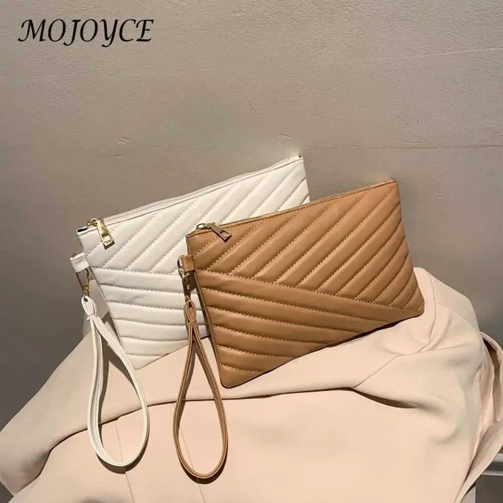 

Women Wristlet Bag Vintage Women Leather Bag Pure Color Casual Fold Envelope Bag Outdoor Portable Wallet for Travel