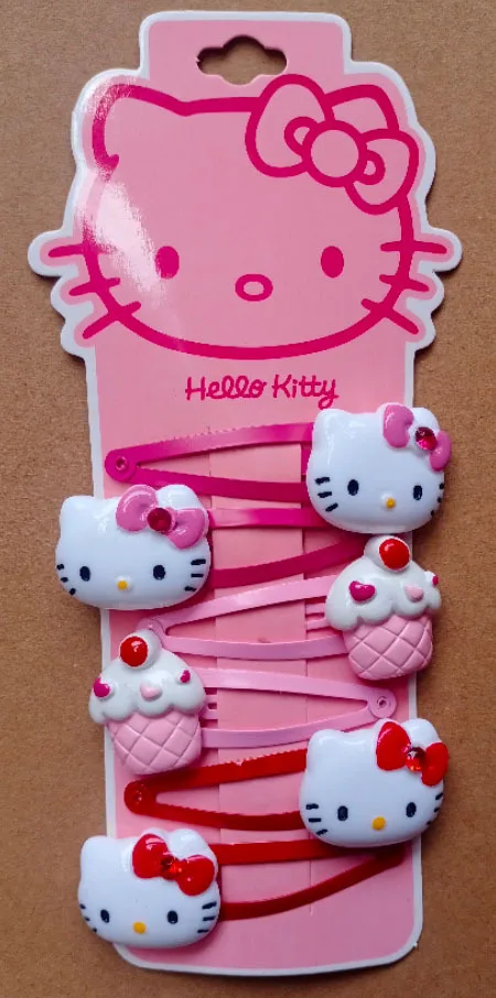 Новинка заколка для волос Sanrio hello kitty детская с милым бантом боковой зажим