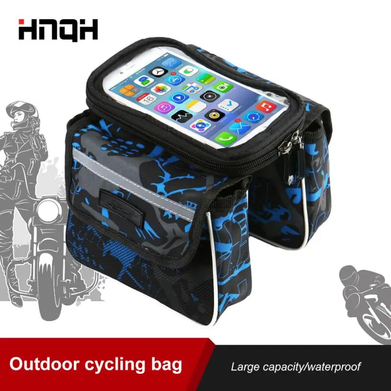 

Cycling Bicycle Phone Bag Touch Screen Mtb Bags Mountain Bike Top Tube Front Frame Holder Bag Handlebar Case Bicycle Accessories