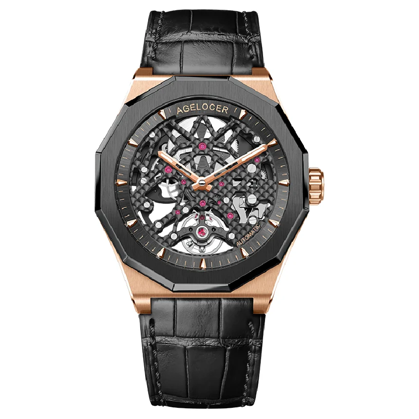 

AGELOCER Automatic Watch Man Watches with Mechanical Self-wind Sport Waterproof Clock Man Watches Military Luxury Men's Watch