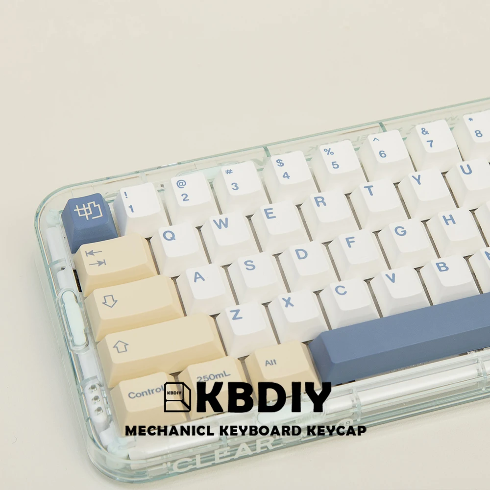 KBDiy 135 Keys/Set GMK Soymilk PBT Keycaps Cherry Profile MX Switch Korean Keycap for Mechanical Gaming Keyboard Custom Key Caps