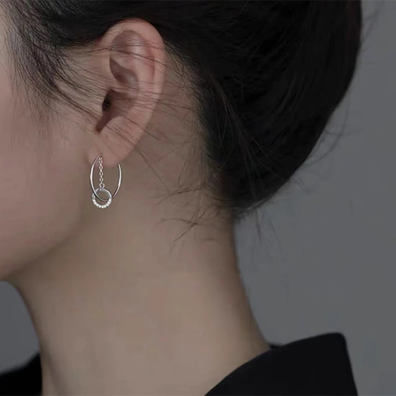 

Ear Stud Piercing Jewelry Earrings for Women C-shape Geometry Niche Design New Fashion High-grade Korean Style Earrings