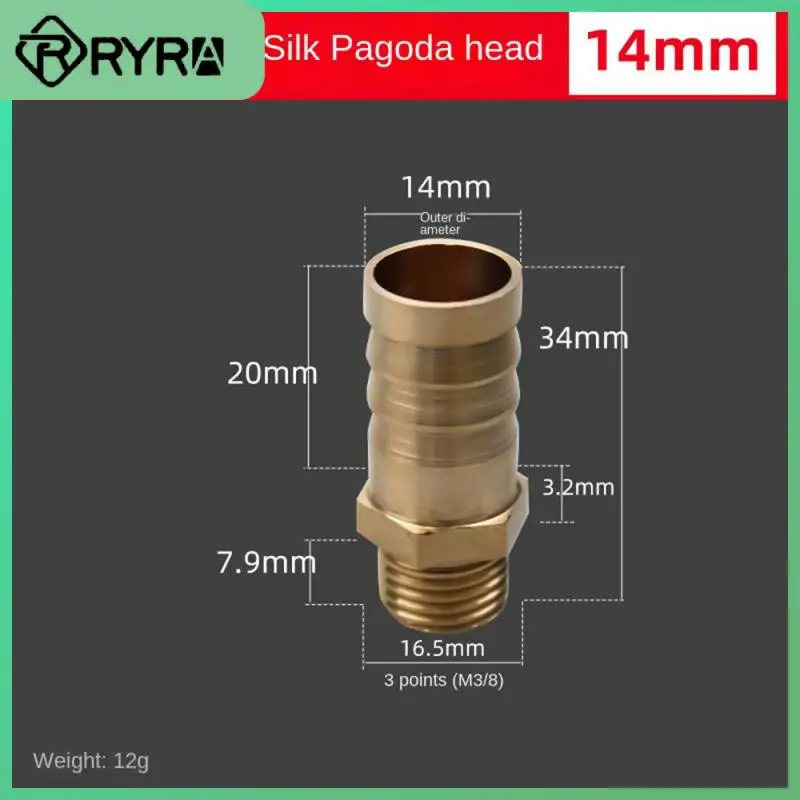 

4/6 Split Thread Pipe Fitting Barb Hose Tail Connector Pipe Hex Nipple Fitting Thread Water Oil Gas Connector Pagoda Air Nozzle