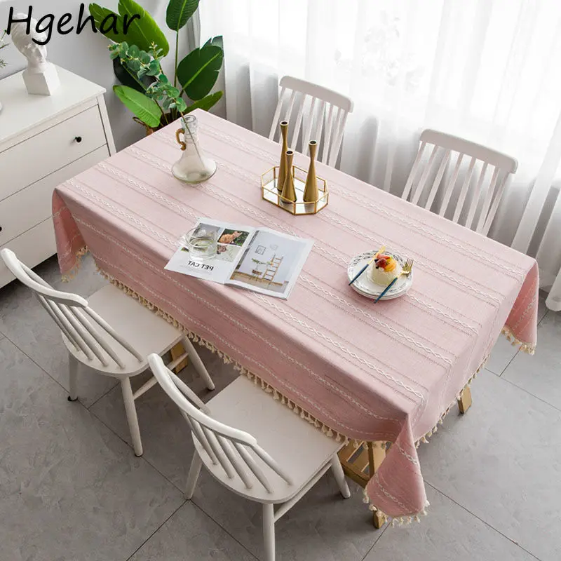 Harajuku Linen Studying Simple Rectangle Design Home Textile