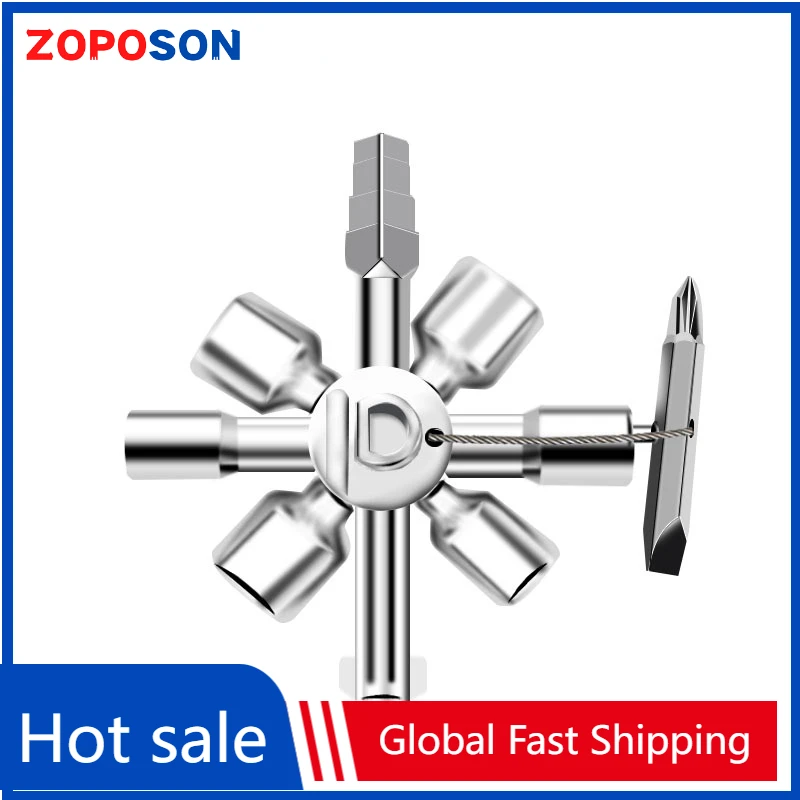 

Ten-in-one key Wrench Combination Tool in the Multi-functional Electric Control Cabinet Water Meter Valve Screw