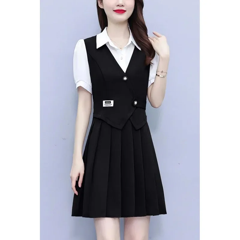 Женское платье больших размеров модное шифоновое женская плиссированная юбка с