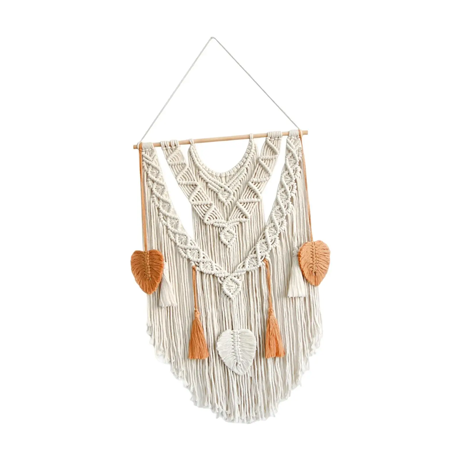 

Woven Wall Hanging Macrame Tapestry Handmade 55x80cm Boho for Bedroom, Nursery,