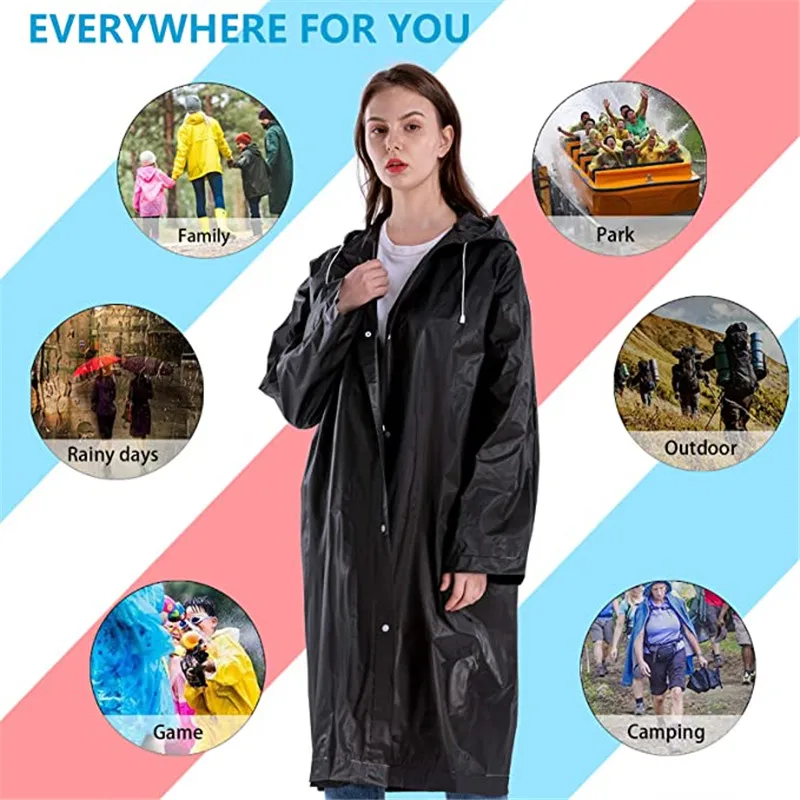 

Man Raincoat Portable Woman Waterproof Poncho Jackets Adult Rain Coat Freesize For Man Cover Long Rainwater Layers Rainwear Suit