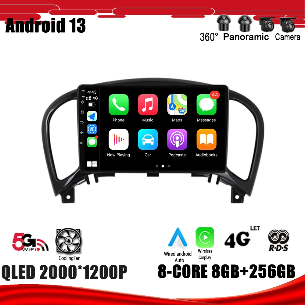 

Автомагнитола для Nissan Juke YF15 2010 - 2014 Android 13, мультимедийный плеер, навигация GPS DSP Carplay Wi-Fi + 4G