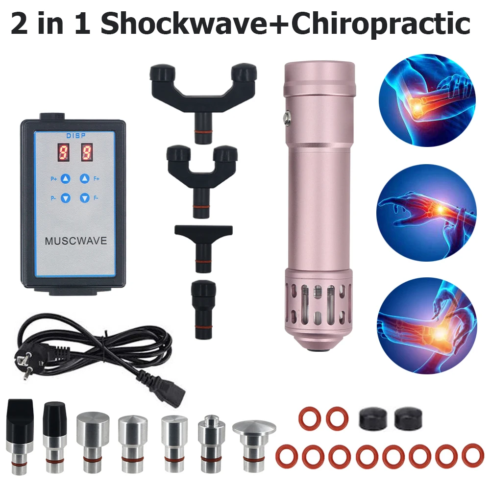 

Амортизирующие массажные хиропрактика устройства 2 в 1, устройство для ударно-волновой терапии для теннисного локтя, портативное устройств...