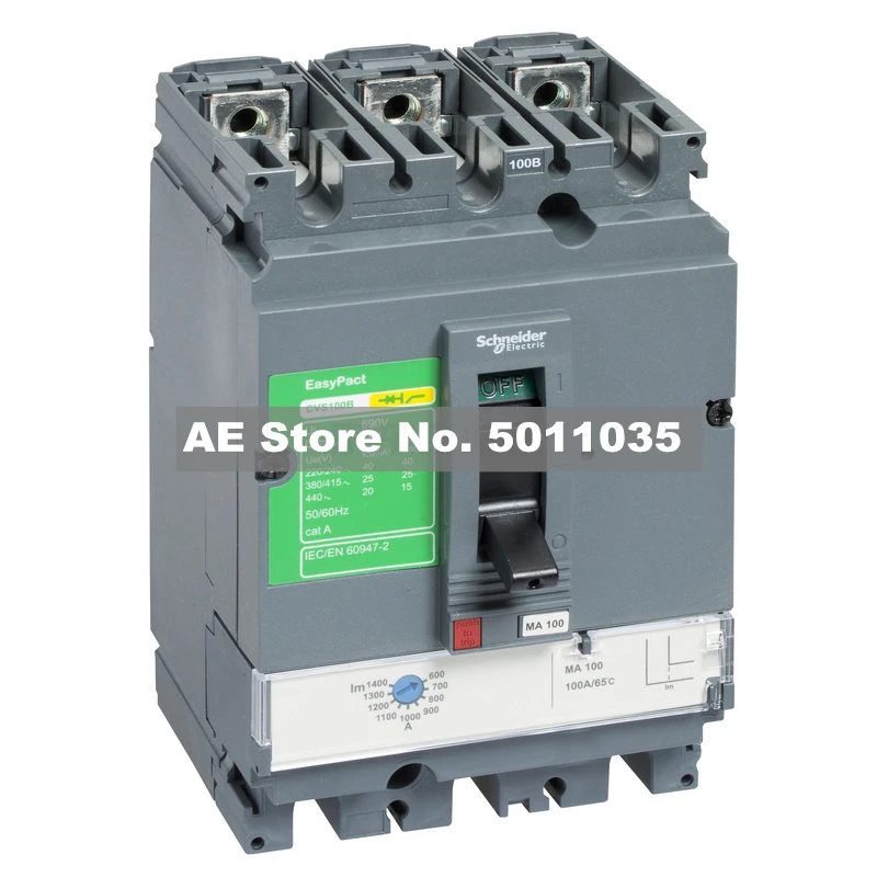 

LV516333 Schneider Electric Molded Case Circuit Breaker Fixed; CVS160F TM160D 3P3D