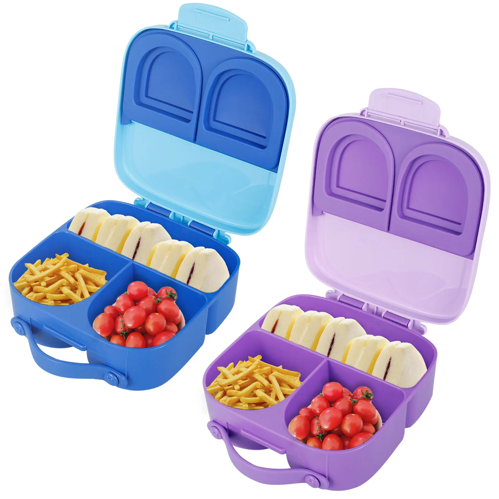 

Lunch Box 1400ML 3/4 Compartments BPA Free Bento Box Sealed Leak-proof Meal Box Microwave Freezer Dishwasher Safe Cute Food
