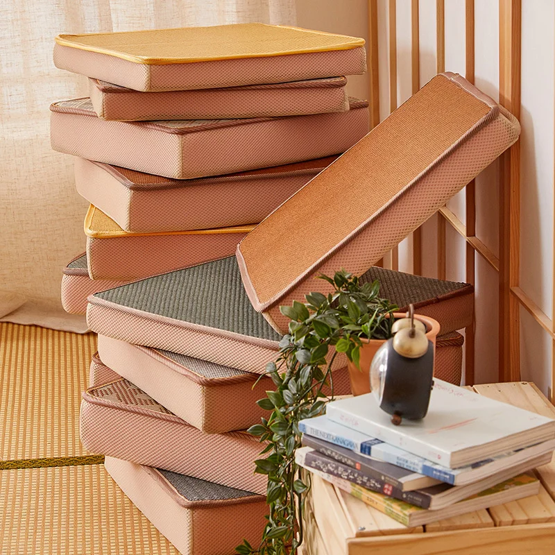 

Ice silk cane seats cushion 35D high density foam cushion solid wood sofa cushion Floor cushion Pillow thickened chair cushion