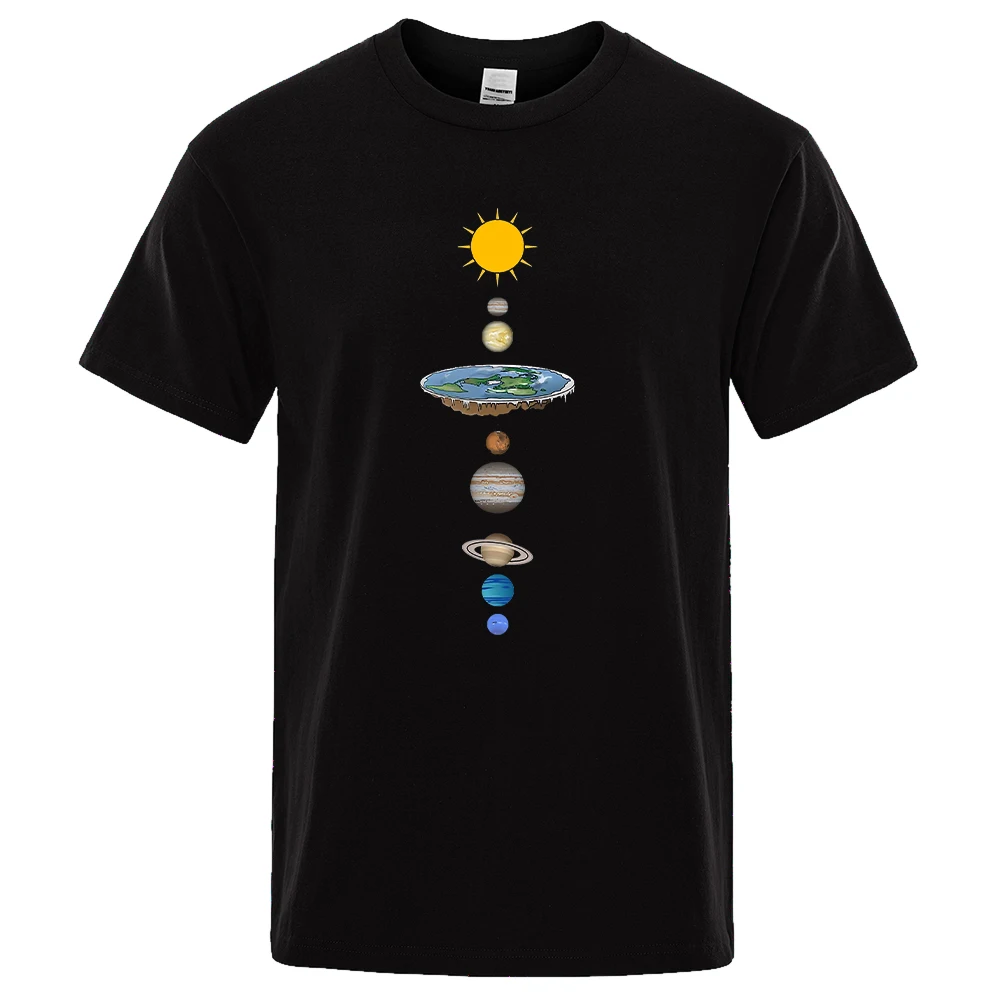 

2022 Summer MenT-shirt Cosmic Solar System Planets Print Loose Casual Clothing Regular Sleeve T-shirts Male Fashion Tee Shirt