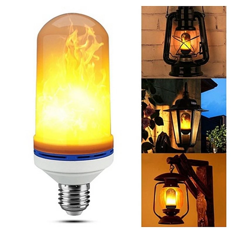 

2X LED Flame Light Bulbs Fire Flicker Effect Lamp LED Bulb With Flickering 5W Flame Decorations LED Lights E27