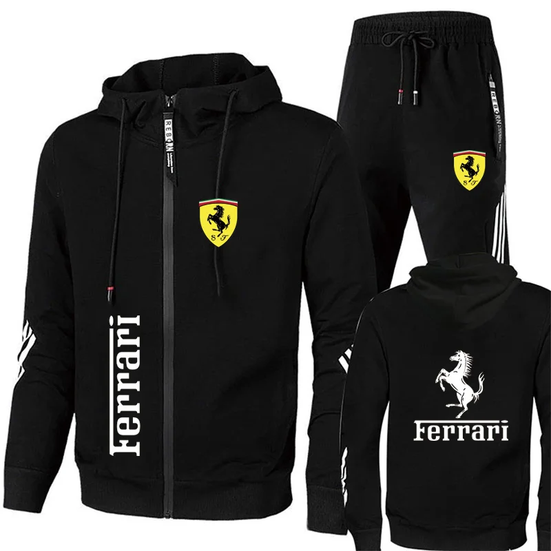 Formula One No.16 Racer Leclerc Autumn Oversized Hoodies Sweatshirt Tracksuit Women/Men's Sets Clothes+Trousers Car Fan Clothing