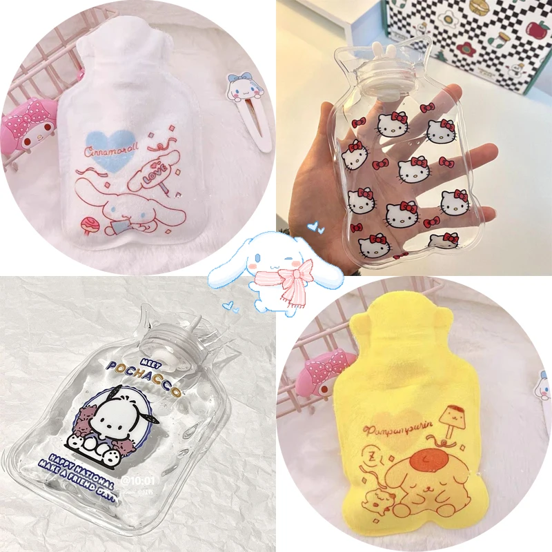 

Hello Kitty Kawaii Snoppy Hot-Water Bottle Anime Pochacco Pompompurin Hot Water Injection Bag Winter Hand Warmer Feet Toy Gift