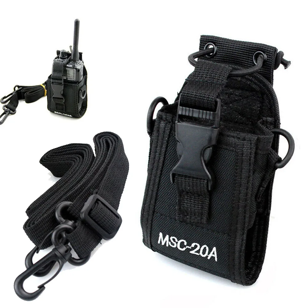 

MCS20A Solid Nylon Holster Walkie Talkie Radio Case Holder Accessories Elastic Band Adjustable Strap Hands Free Universal Pouch