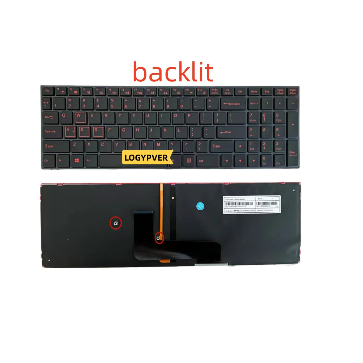 Клавиатура для ноутбука с цветной подсветкой США Hasee Z6 Z7 Z8 P655 I3 I5 I7 G6 T5 T5S T5X белый