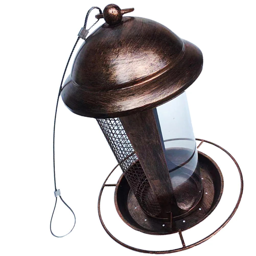 

Parrot Wire Cage Feeder Bird Hanging Feeder Garden Bird Dispenser for Bird