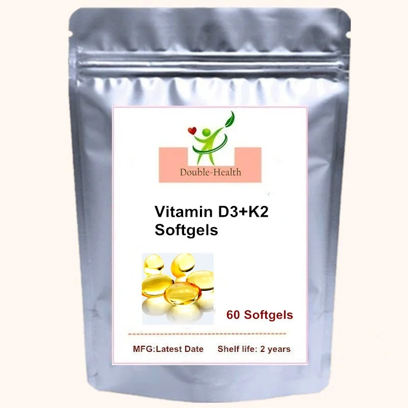 

Vitamin D3 Liquid with Vitamin K2, 60 Softgels 500mg, Immune Vitamin Complex , Support Heart, Teeth & Joint Health