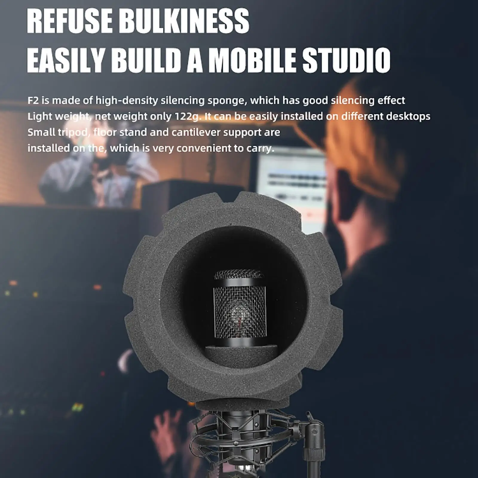 Акустическая губка для экрана микрофона радиостудии на открытом воздухе