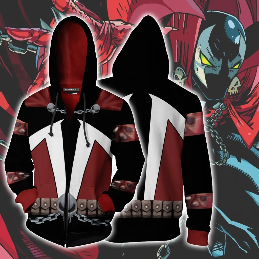 

Men Spawn 3D Printed Hoodies Unisex Tracksuit Hooded hip hop Tops Spawn Zip Up Hoodie