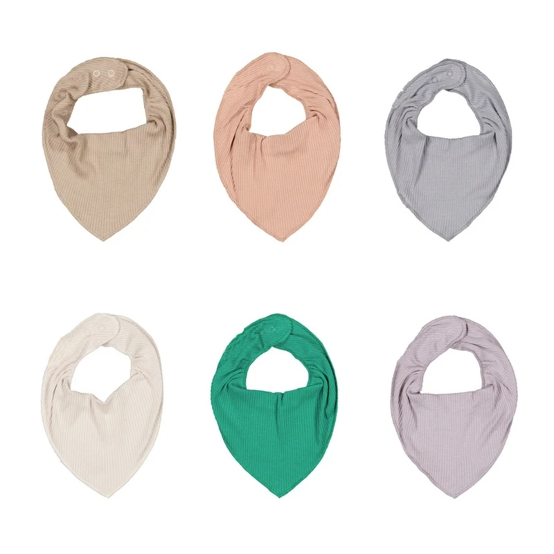 

2022 Baby Feeding Drool Bib Saliva Towel Triangle Scarf Bandana Soft Cotton Bib Adjustable Snap Button Burp Cloth for Newborn