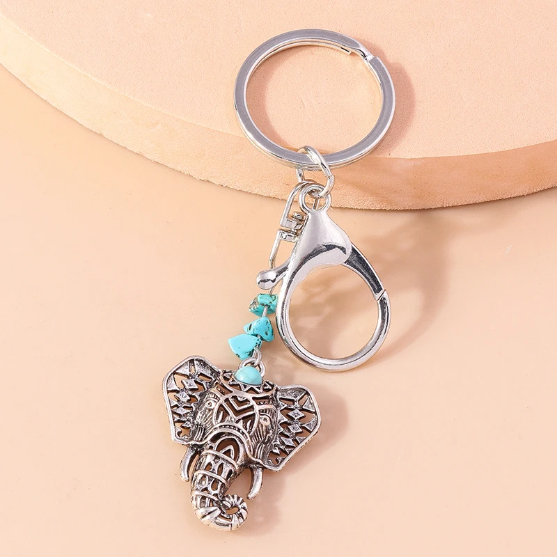 

Cute Keychains Alloy Animal Elephant Charms Keyrings Souvenir Gifts for Women Men Car Key Handbag Pendants Key Chains