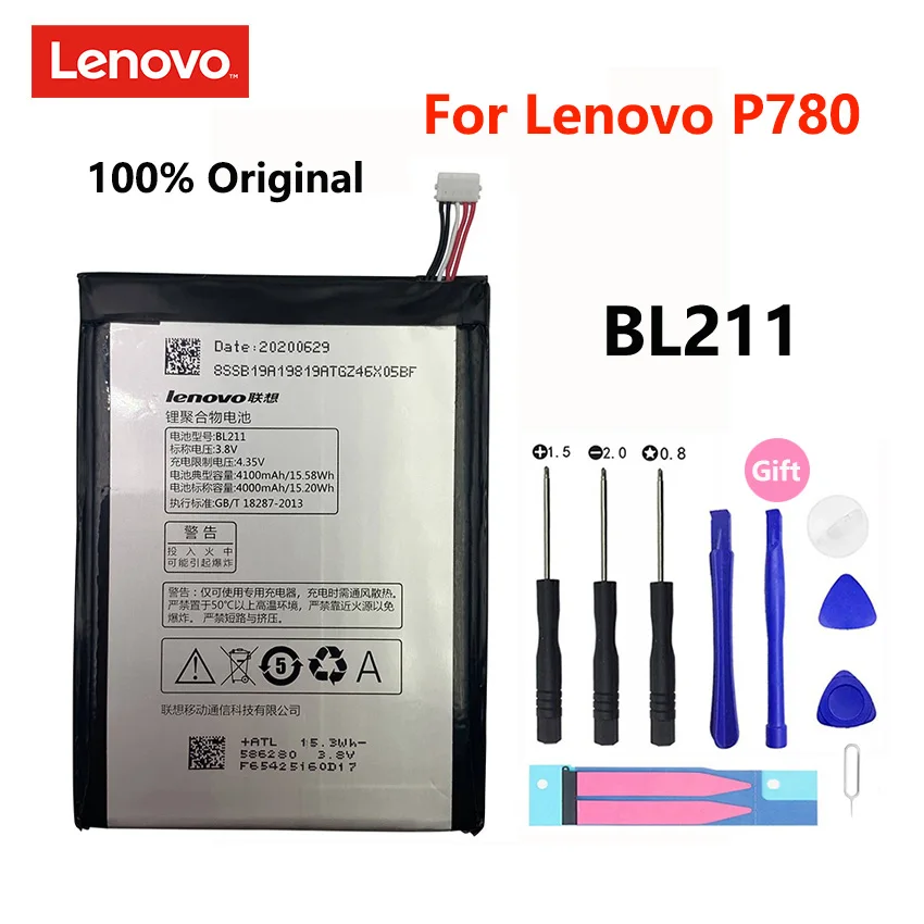 

For Lenovo P780 Battery BL211 BL 211 BL-211 4100MAh Replacement Battery For Lenovo P780 Smartphones + Free Tools