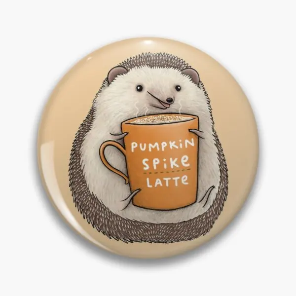 

Pumpkin Spike Latte Customizable Soft Button Pin Cute Hat Metal Women Lover Decor Jewelry Lapel Pin Gift Funny Creative Fashion