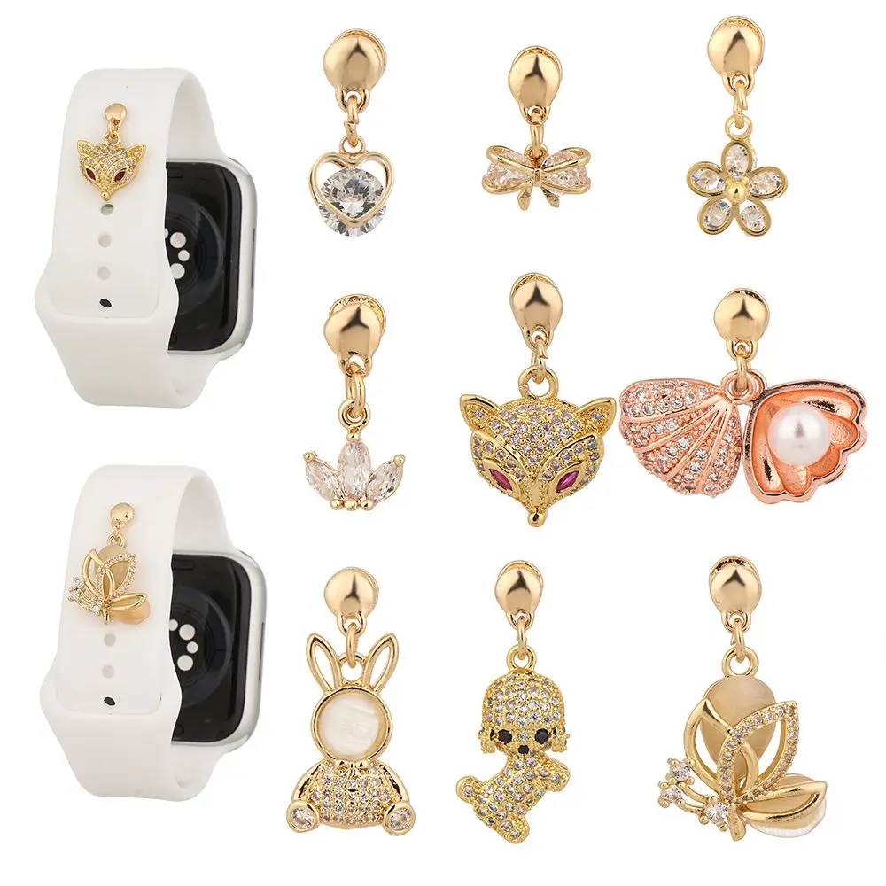 

Силиконовый ремешок, декоративные гвозди для браслета Apple Watch, металлические подвески, интересные декоративные бриллиантовые подвески, акс...