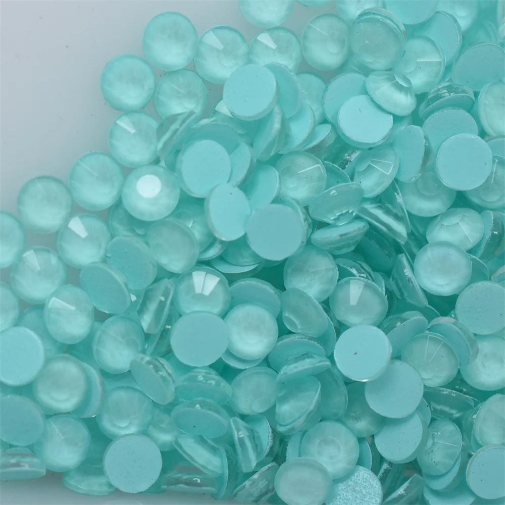 Бирюзовые Стеклянные Стразы Искусственный Муассанит Клейкая Плоская Задняя