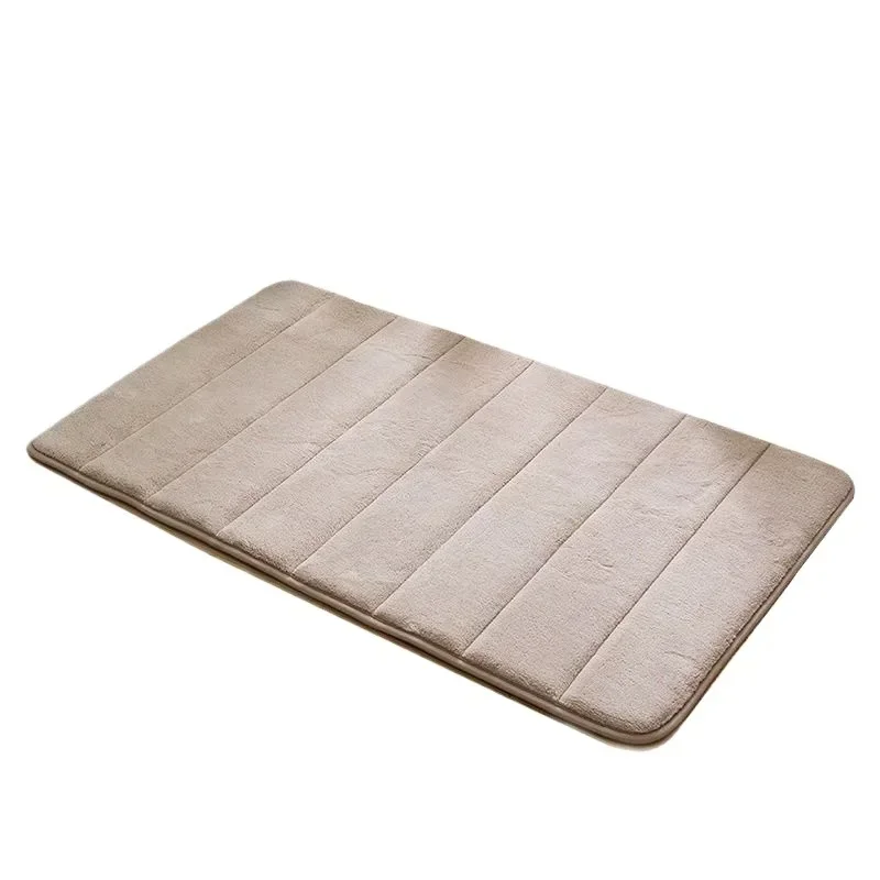 Коврик для ванной из пены с эффектом памяти в толстую полоску — мягкий удобный и