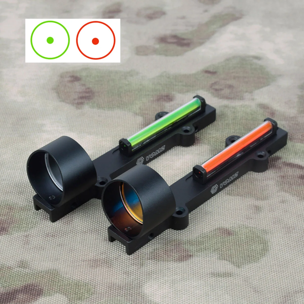 

Red and Green Fiber 1x28 Red Dot Sight Hunting Light weight Scope Fit Shotguns Rib Rail Hunting Shooting Holographic Sight