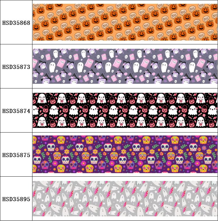 

HSDRIBBON Бесплатная доставка 22 мм 38 мм 50 мм 75 мм Печатная серия Хэллоуин корсажная лента для банта «сделай сам» 50 ярдов/рулон