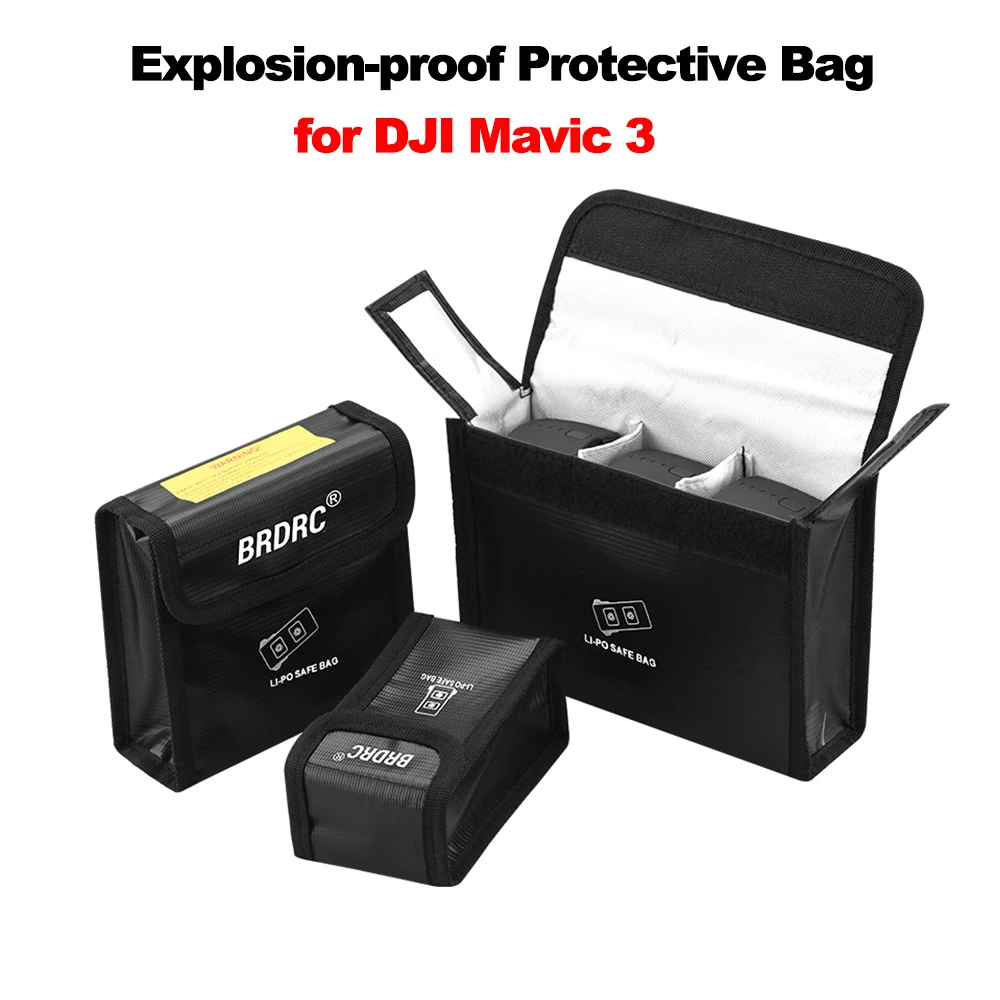 Drone Battery Safe Bag for DJI Mavic 3 Classic/3 Pro Storage Case Transport Safety Protector Explosion-proof Box Accessory