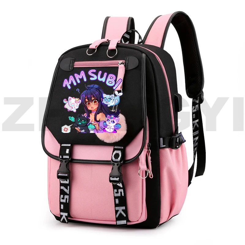 

Милые розовые рюкзаки для девушек аниме Aphmau для женщин, трендовые повседневные дорожные сумки, водостойкая сумка для ноутбука, деловой городской рюкзак