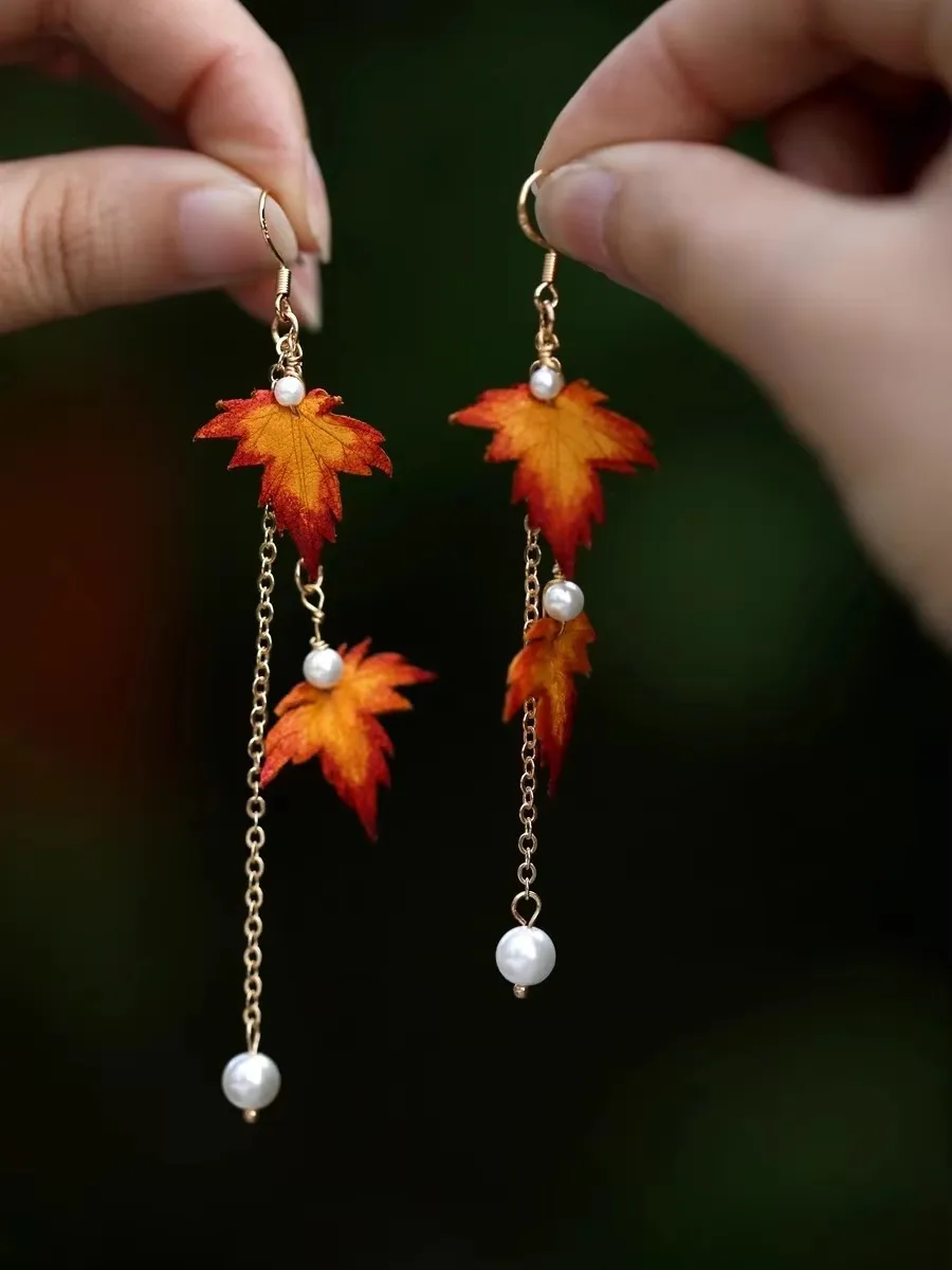 FXLRY новый стиль уникальный оригинальный дизайн кленовые серьги с бахромой для