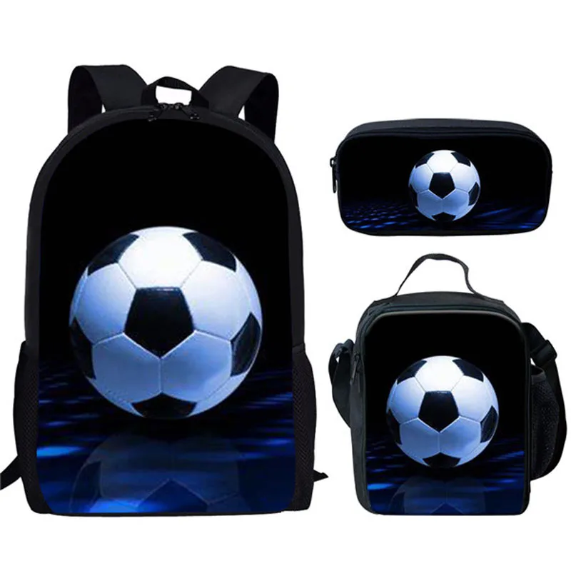 

Cute Soccer 3D Print School Bags for Men Teenage Boys 3pc/Set Primary Casual Kids Backpack Children Book Bag Junior Rucksack