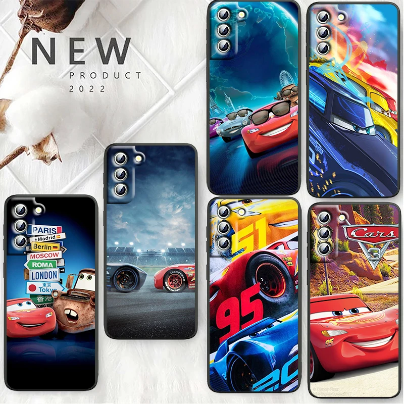 

Cars Lightning McQueen Phone Case For Samsung S22 S21 S20 Ultra FE S10 S9 S8 Plus 4G 5G S10e S7 Edge TPU Cover