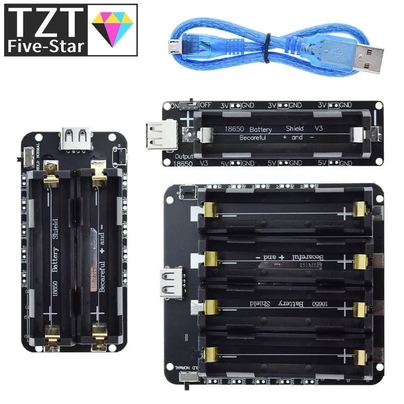 Плата расширения двухвольтной 18650 литиевой Φ V8 модуль 5 В/3 А 3 В/1 Micro USB для Arduino ESP32