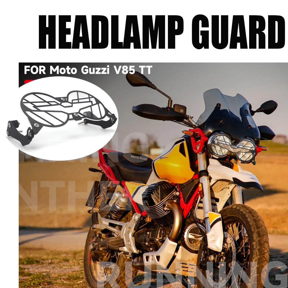 

For Moto Guzzi V85TT V85 TT V 85 TT NEW Motorcycle Folding Headlight Head Light Guard Protector Grill Double Protection Cover