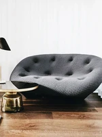 italian light luxury heterosexual fabric sofa living room small family ins net red designer three person sofa