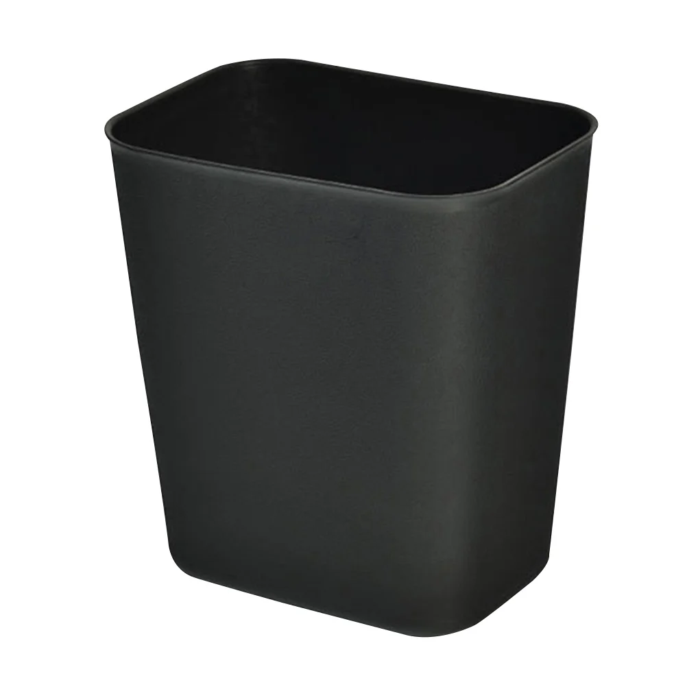 

Black Trash Can Small Office Home Waste Paper Bucket Square Container Large Capacity Plastic Girl Smart