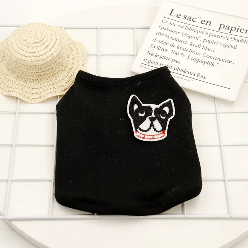 

Футболка, Одежда для собак, модный жилет с принтом собаки, одежда для домашних животных, хлопковая одежда для кошек, маленьких чихуахуа, летн...