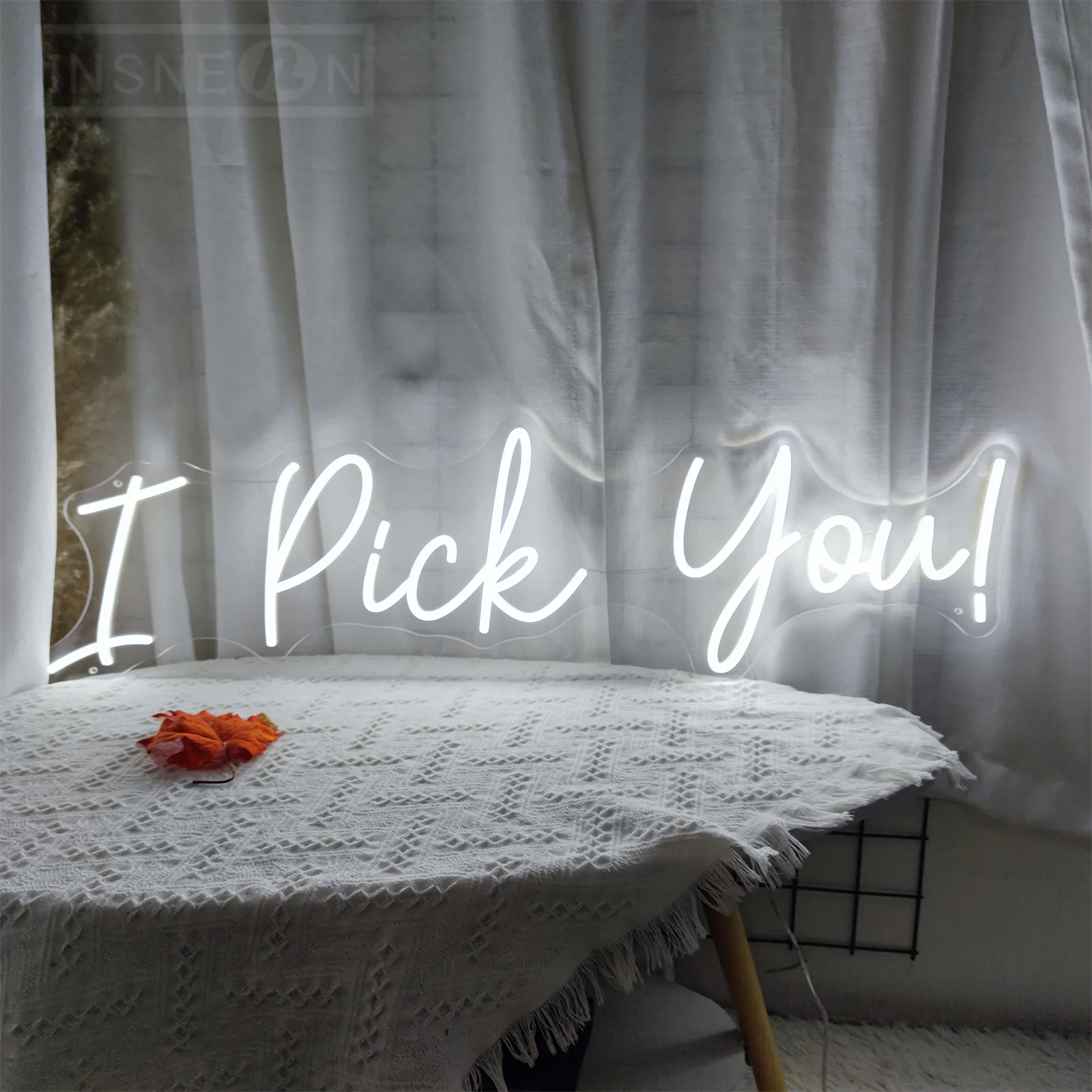 

I Pick You Neon Sign Light Wedding Party Decor Letter Neon Signs Room Wall Bar Club Aesthetic Decoration with 12V Power Adapter