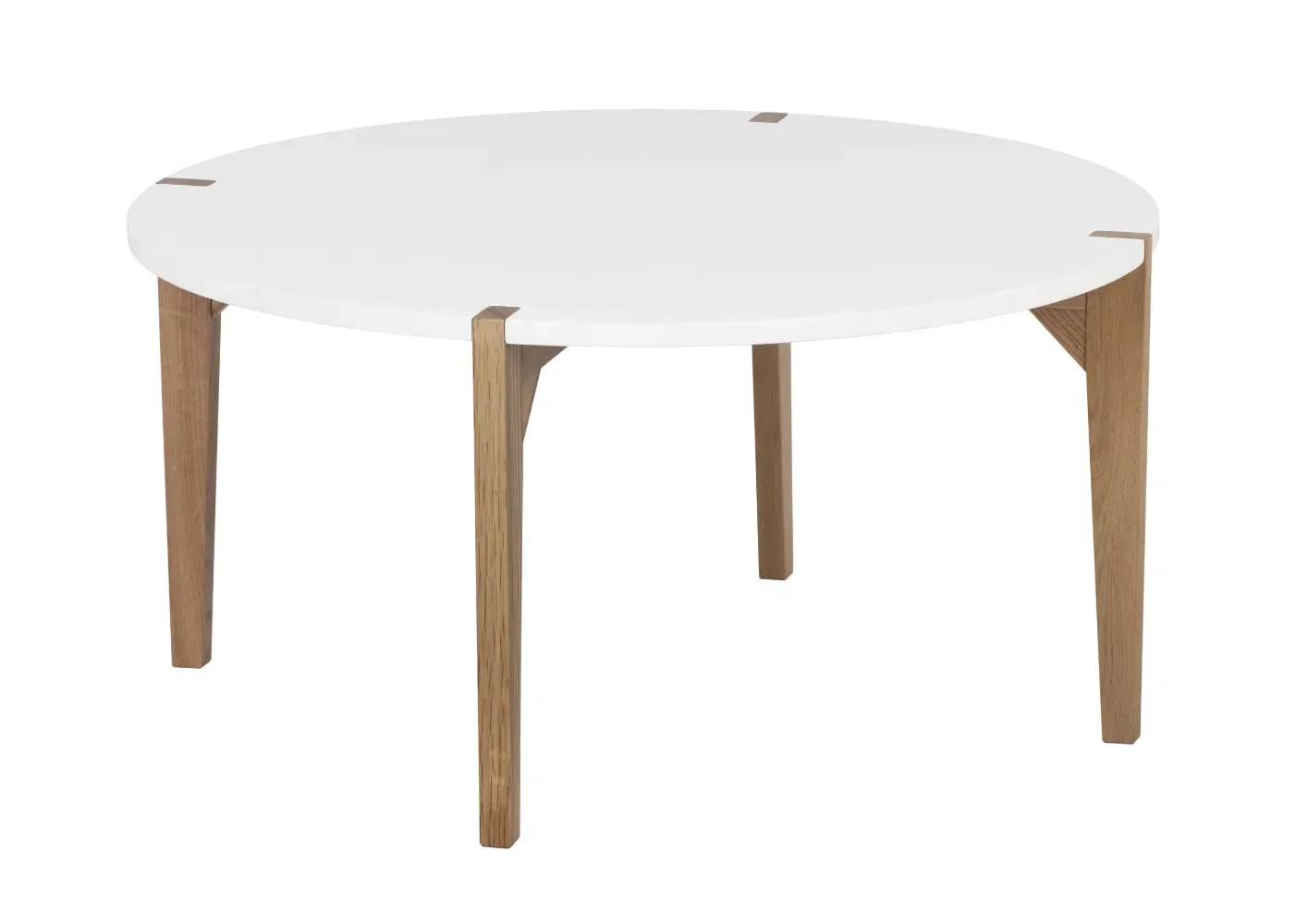 

Universal Expert Abacus Round Modern Living Room Coffee Table, White