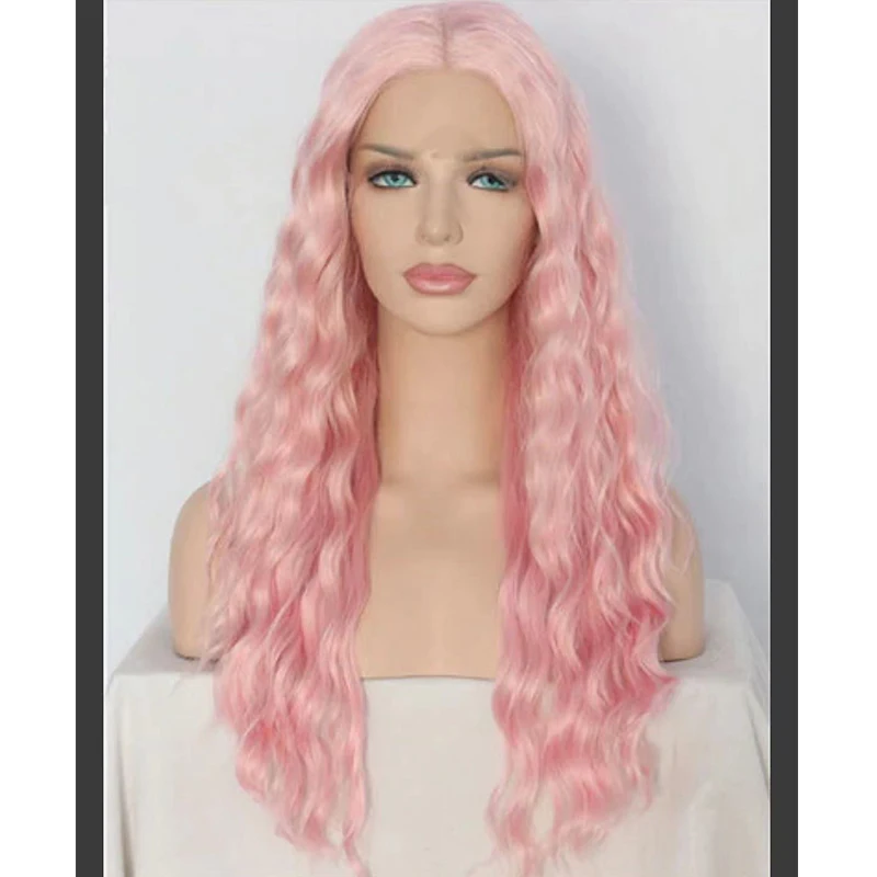 

Парик женский синтетический без клея, Длинный натуральный, с длинными волнистыми волосами, с предварительно выщипанной передней частью, ро...